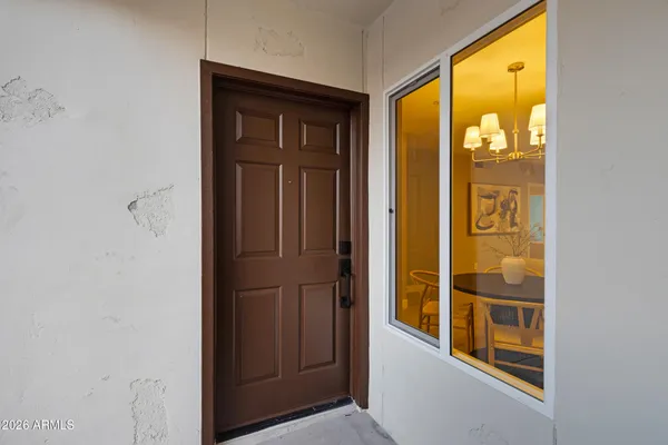 a view of front door