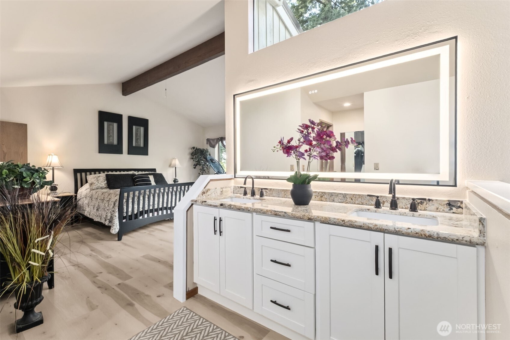 22505 241st Avenue Southeast Maple Valley, WA 98038 - Photo 21 of 30 a en suite bathroom with double sink and a mirror