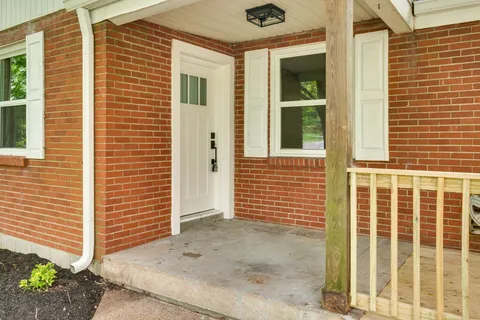 a view of front door of house