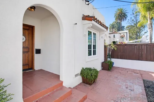 a view of front door of house