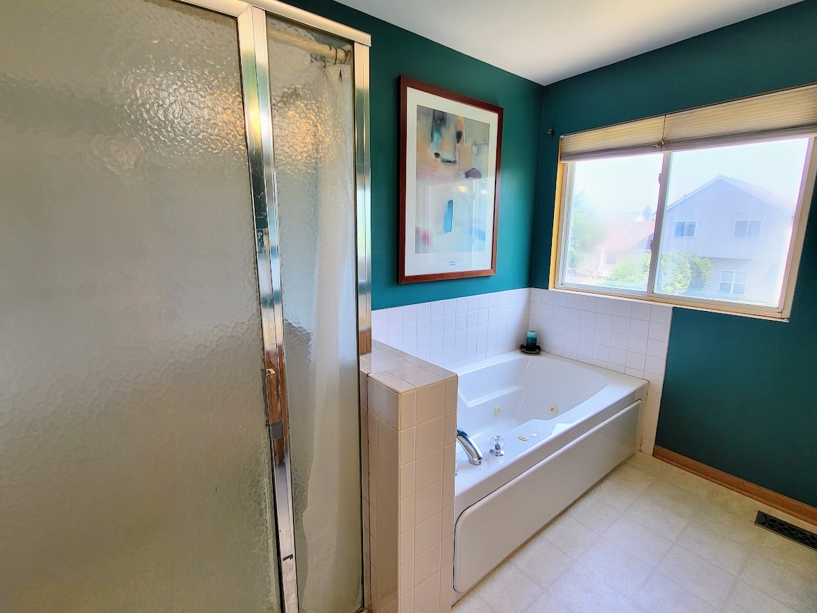 156 Sycamore Drive Bolingbrook, IL 60490 - Photo 19 of 26 a bathroom with a tub and a large window