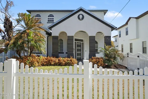 a front view of a house