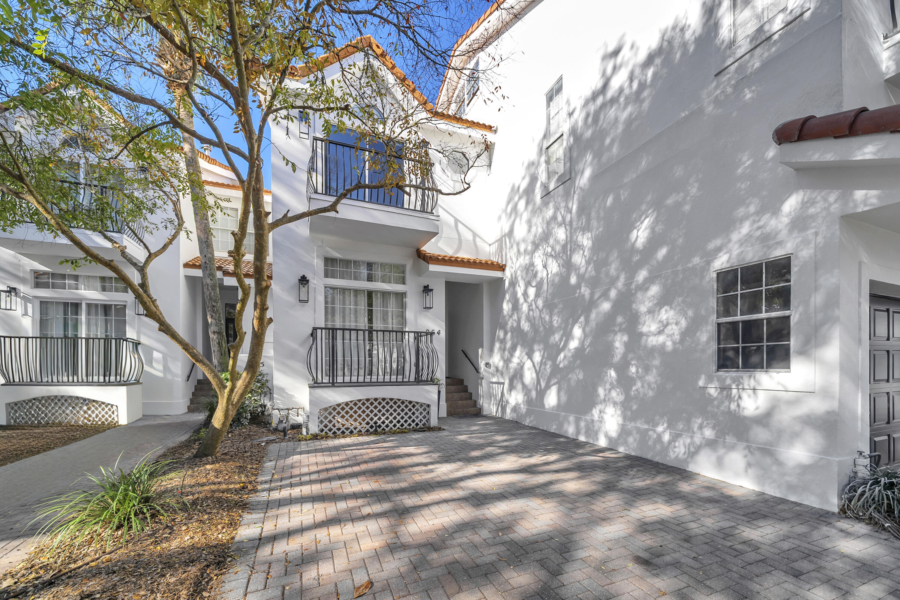 a front view of a house