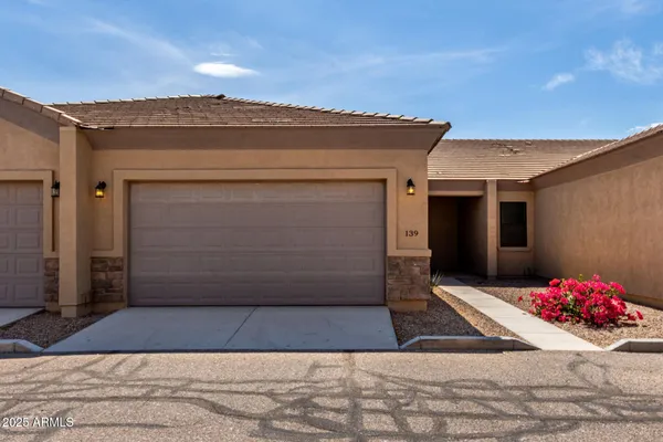 a front view of a house