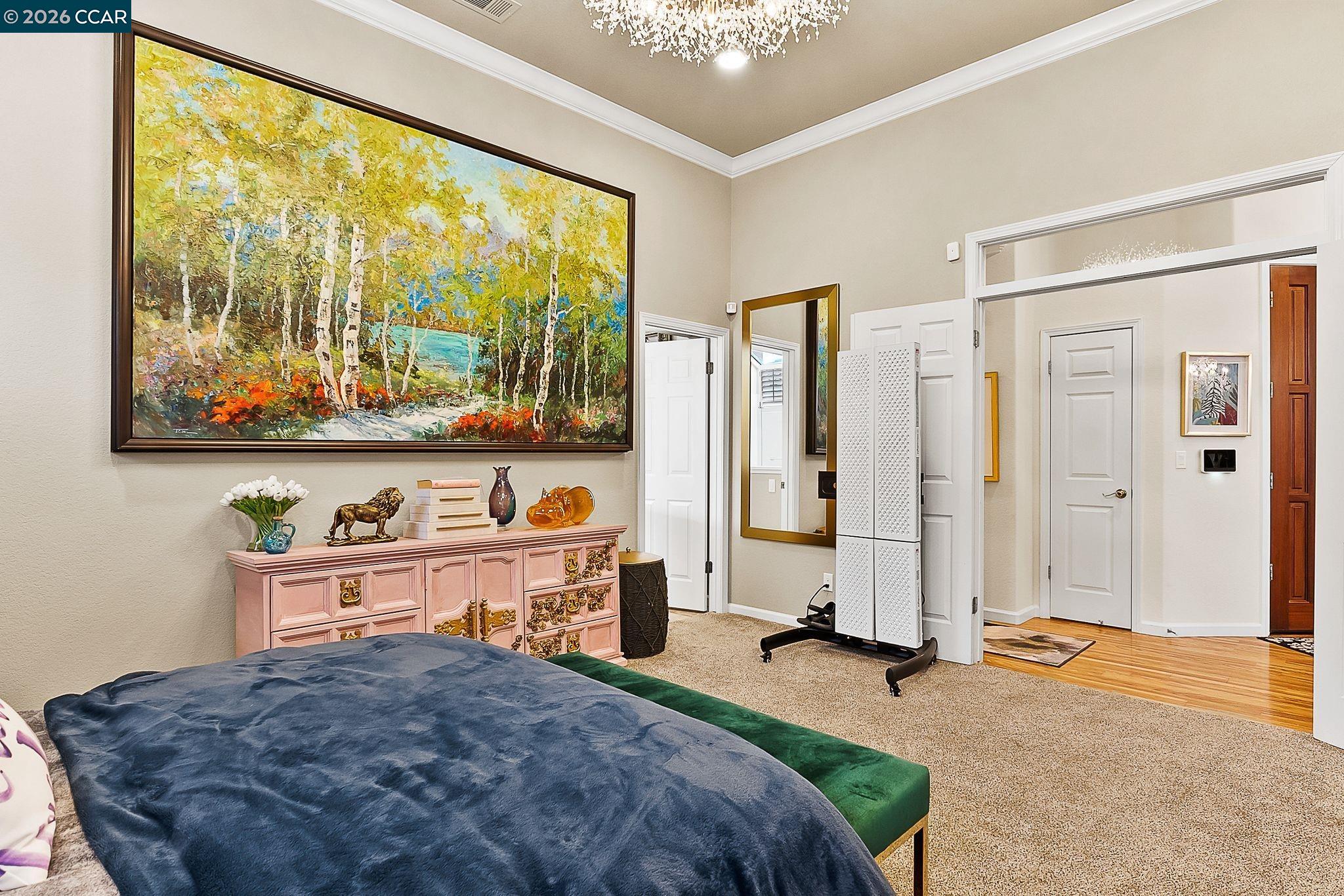 3607 Crystal Tree Court Stockton, CA 95219 - Photo 32 of 44 a bedroom with a bed and a large window