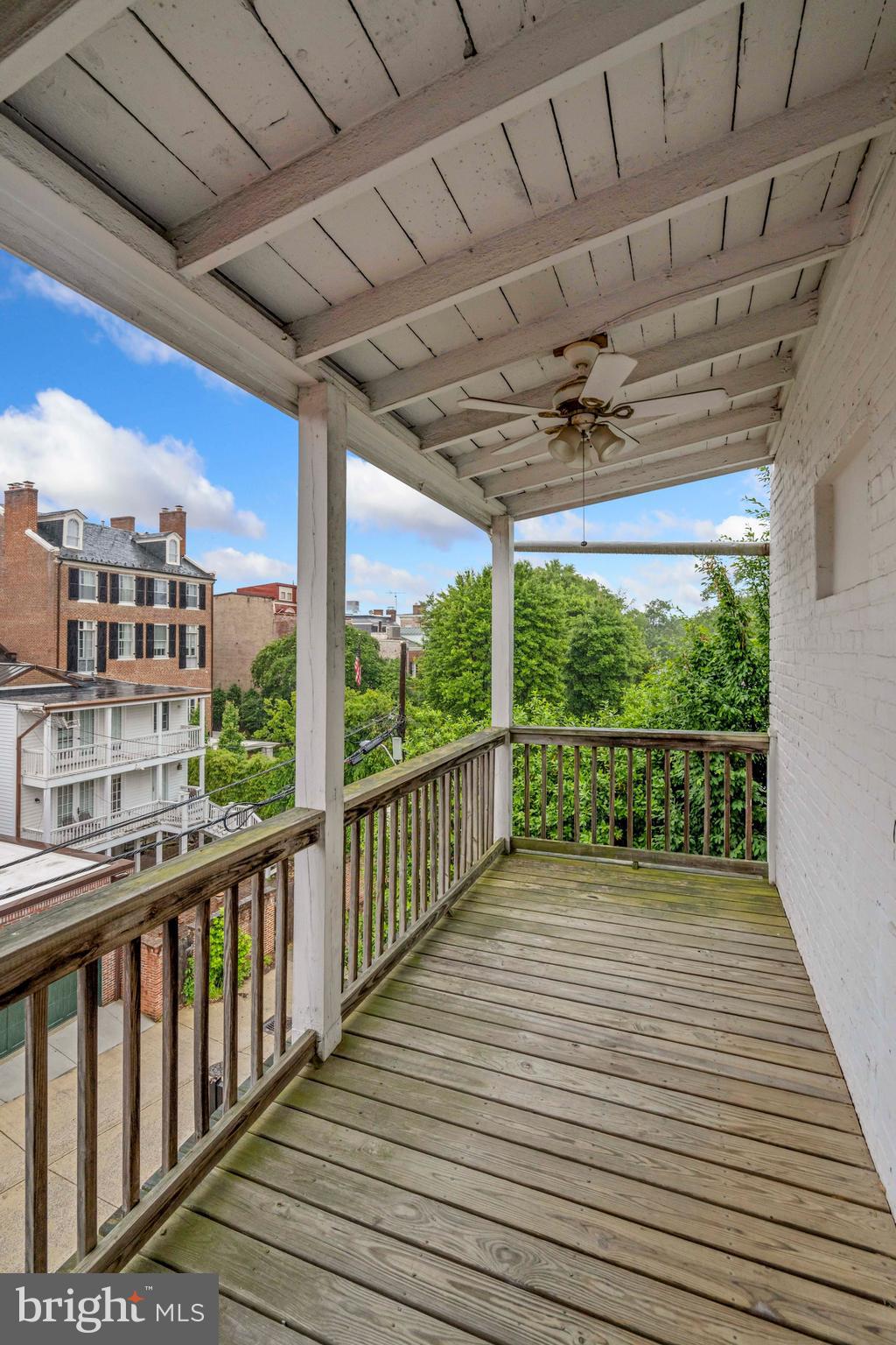 3333 N Street Northwest, Unit 7 Washington, DC 20007 - Photo 28 of 31 Ceiling Fan on balcony