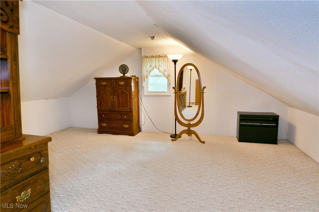 5578 Shaffer Road Northwest Warren, OH 44481 - Photo 38 of 48 Additional living space featuring carpet floors and vaulted ceiling