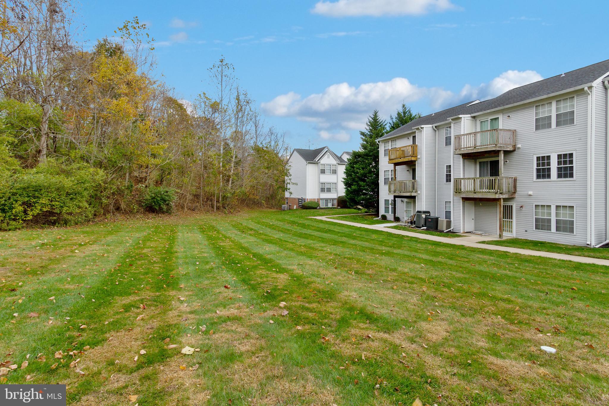 96 Jumpers Circle, Unit 216 Baltimore, MD 21236 - Photo 25 of 29 a backyard of a house with plants and large trees