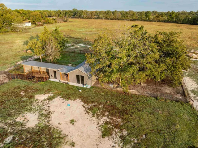 a view of a lake with a house