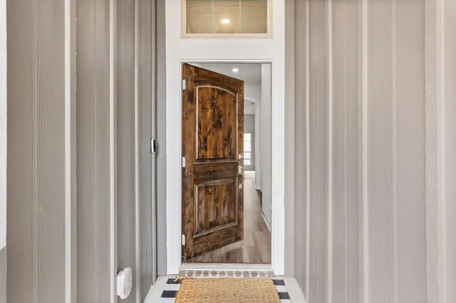 a view of a door with a door