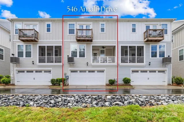 a front view of a building