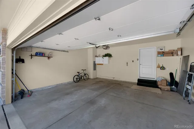 a view of a balcony with wooden floor