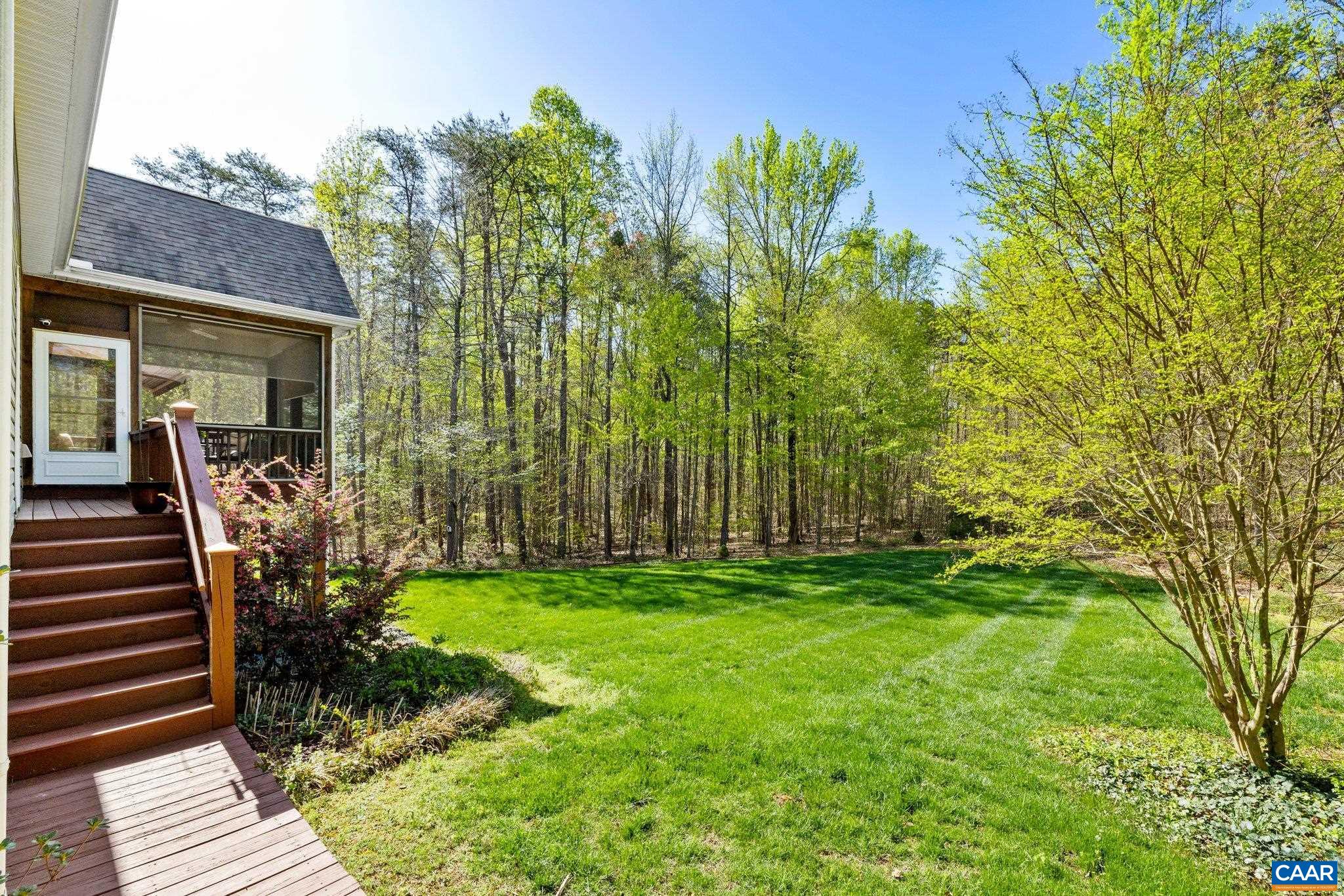 5437 3 Notch Road Louisa, VA 23093 - Photo 10 of 35 a view of a backyard with potted plants and large tree