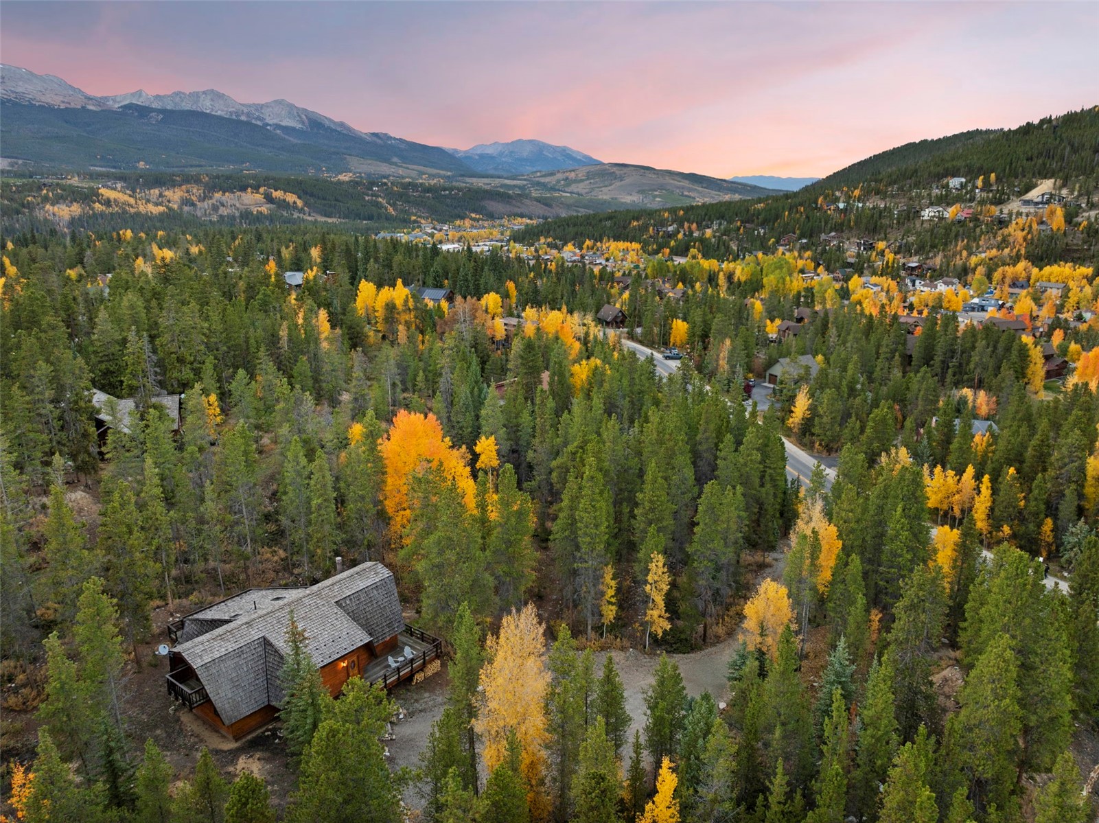 522 Wellington Road Breckenridge, CO 80424 - Photo 43 of 43 an aerial view of residential house with outdoor space and trees all around