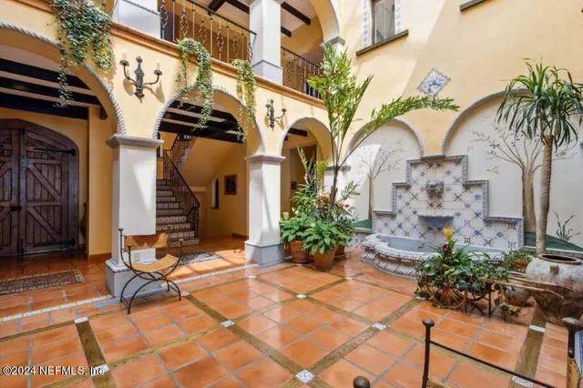 a view of road with a building