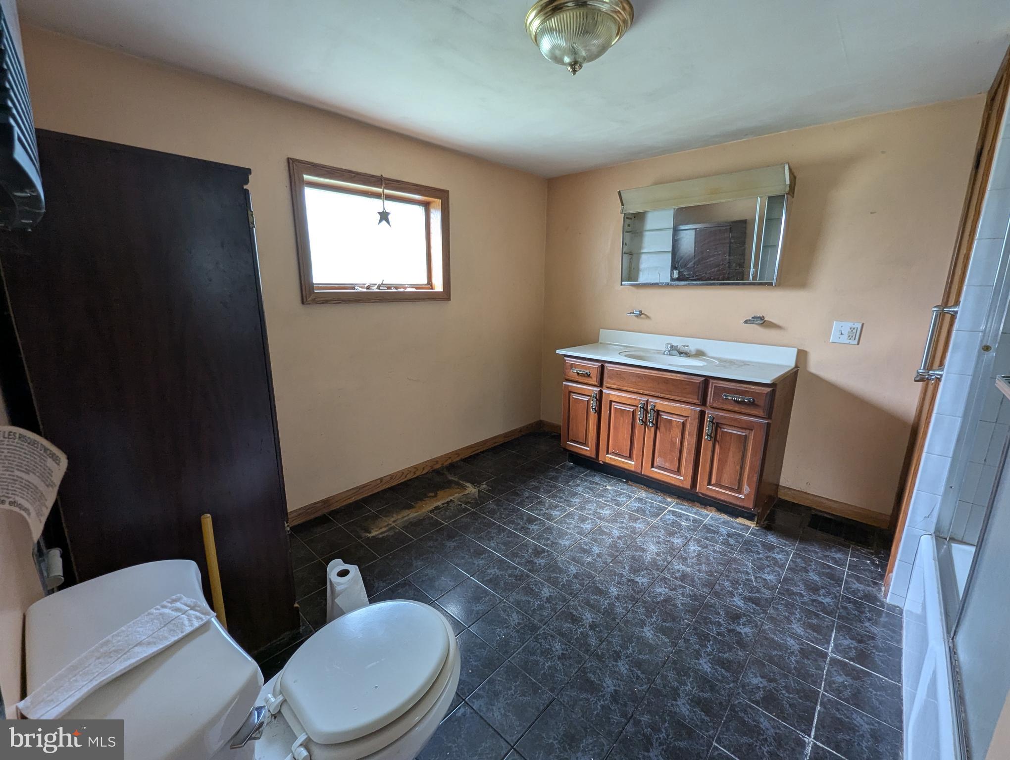 24001 Perry Hill Road Barton, MD 21521 - Photo 29 of 37 a bathroom with a toilet a sink and mirror