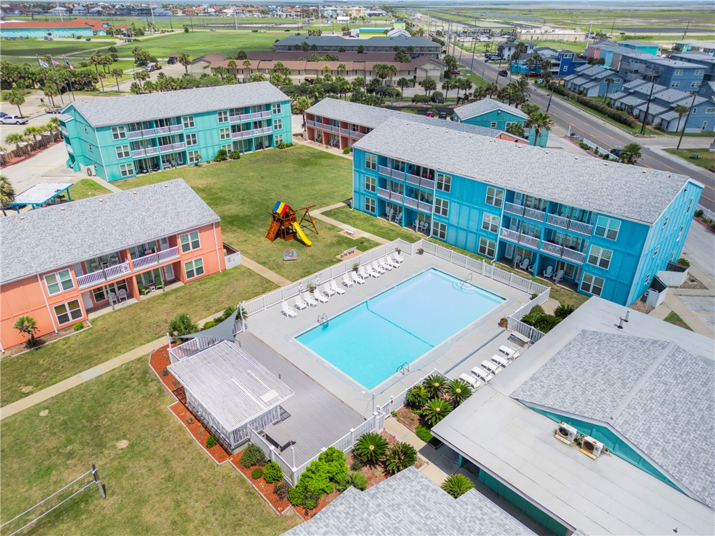 800 Beach Access Road, Unit 111 Port Aransas, TX 78373 - Photo 19 of 30 an aerial view of a house with a garden