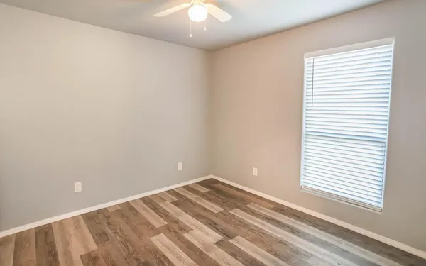 an empty room with a window