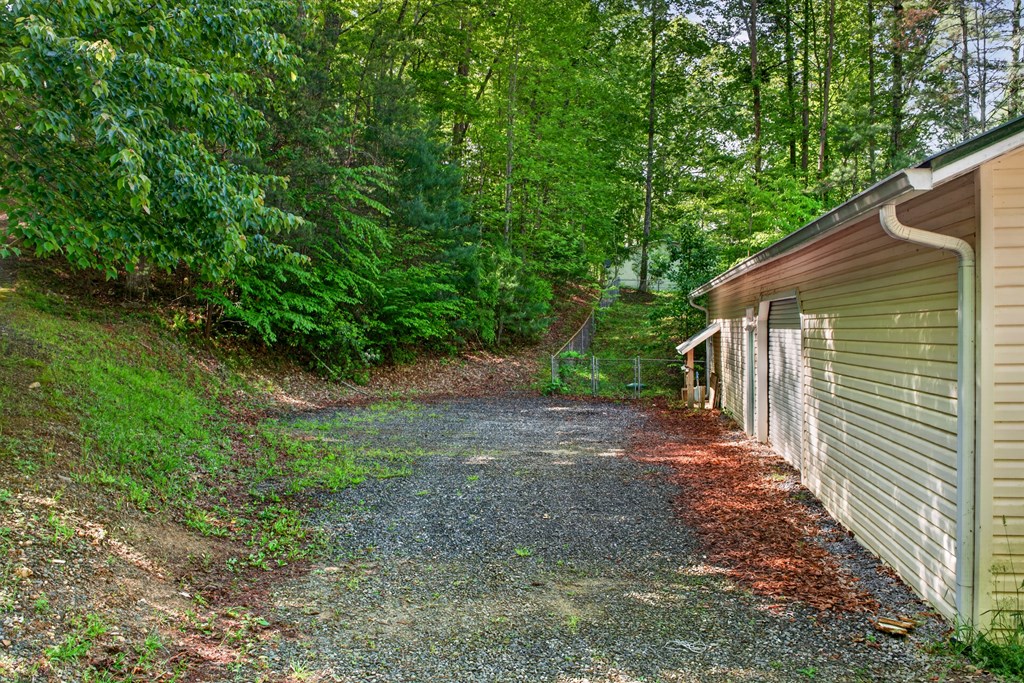 282 West Cherry Road Hayesville, NC 28904 - Photo 40 of 45 a view of a backyard with large trees