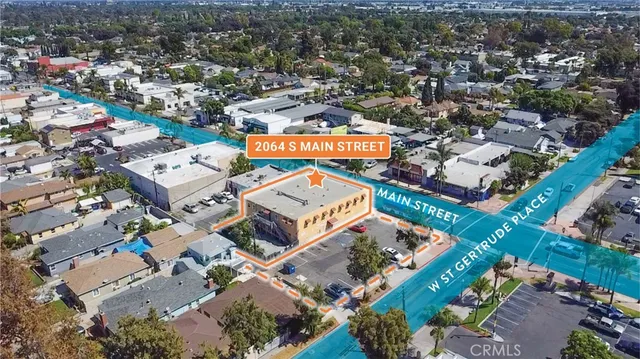 an aerial view of a city