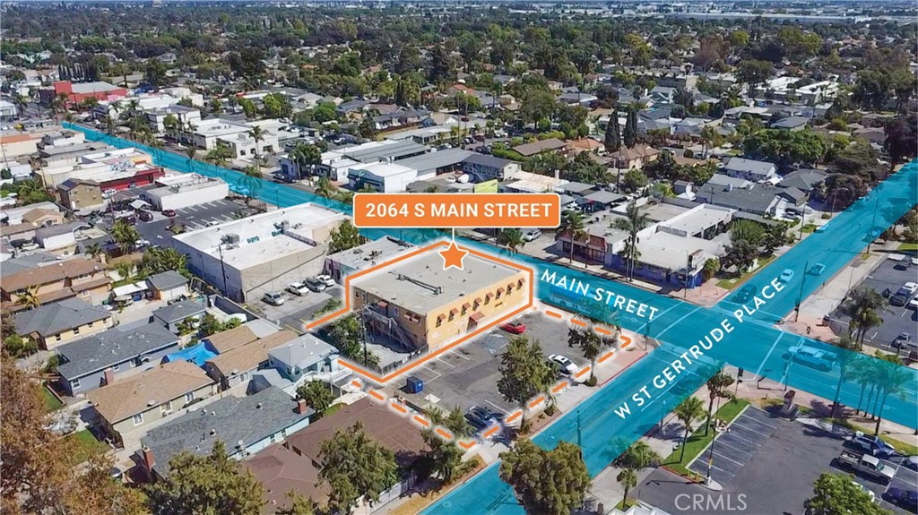 2064 South Main Street Santa Ana, CA 92707 - Photo 6 of 7 an aerial view of a city with lots of residential buildings