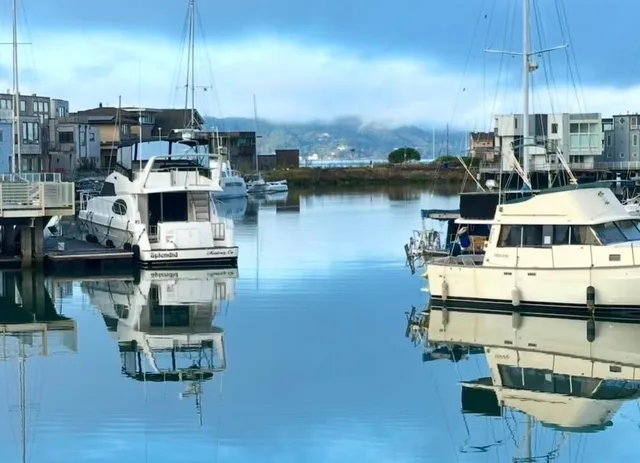 a view of a lake with a ocean view