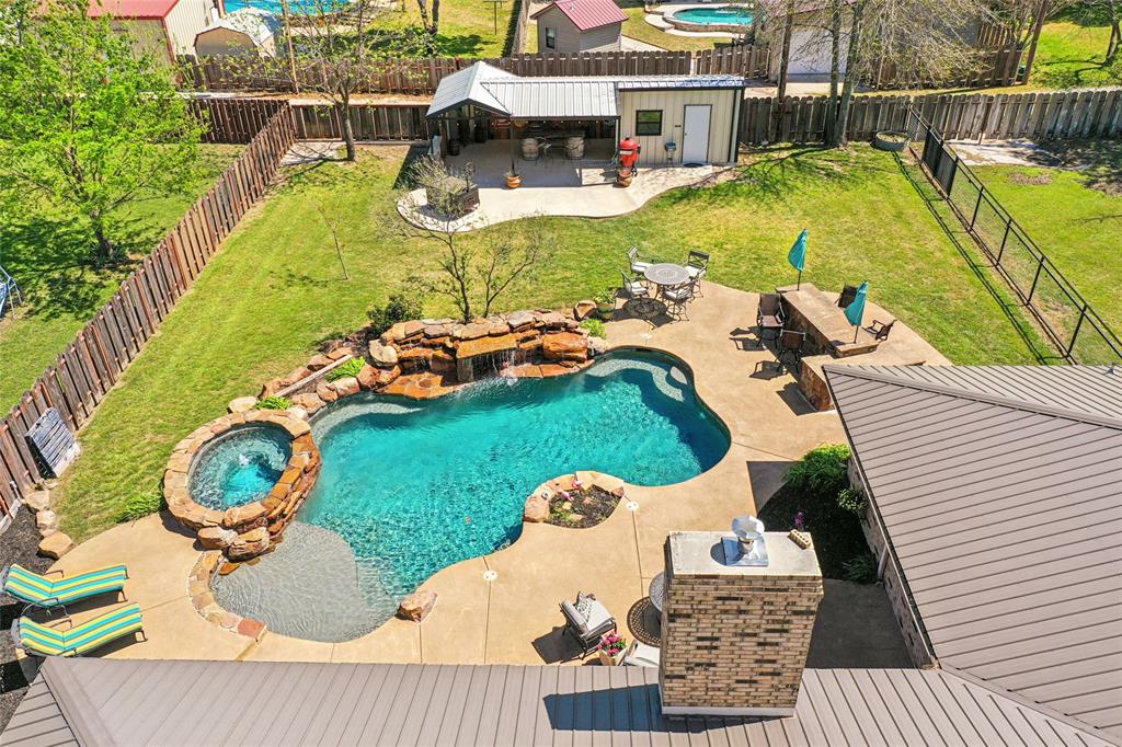 908 North Maple Street Muenster, TX 76252 - Photo 38 of 40 a view of a swimming pool with a patio