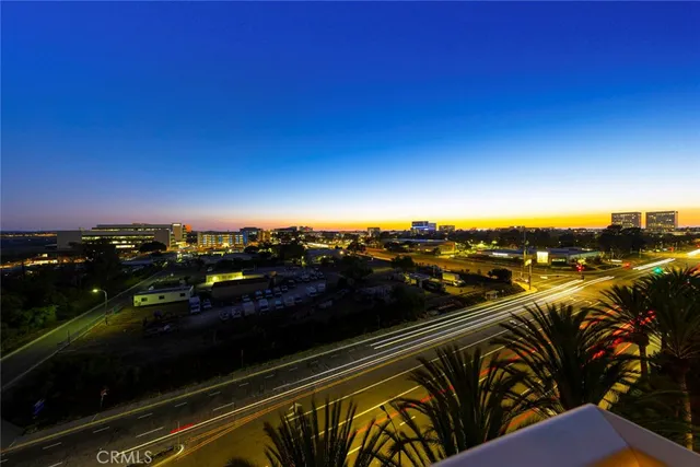 a view of a balcony with an outdoor space