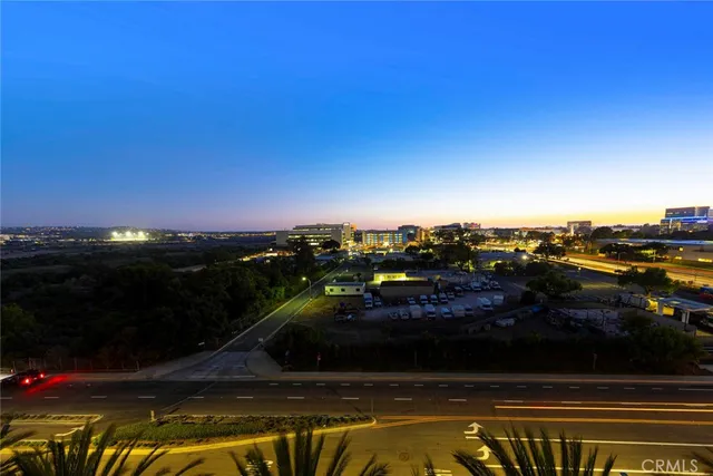a view of a city from a balcony