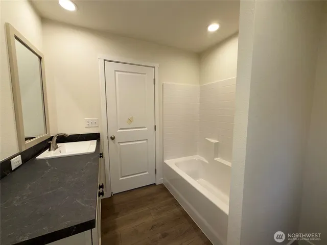 a close view of sink and mirror