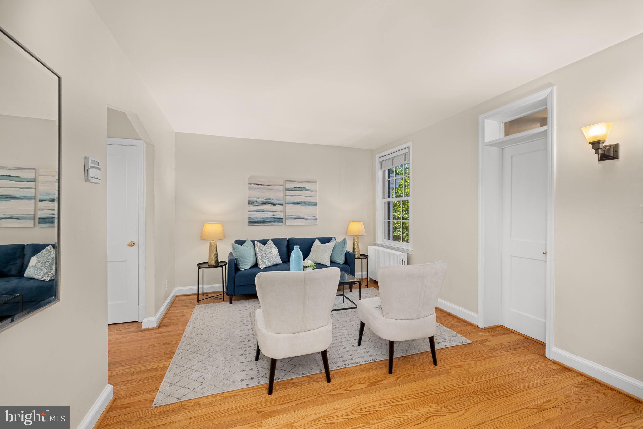 3762 W Street Northwest Washington, DC 20007 - Photo 16 of 41 a view of a livingroom with furniture and wooden floor