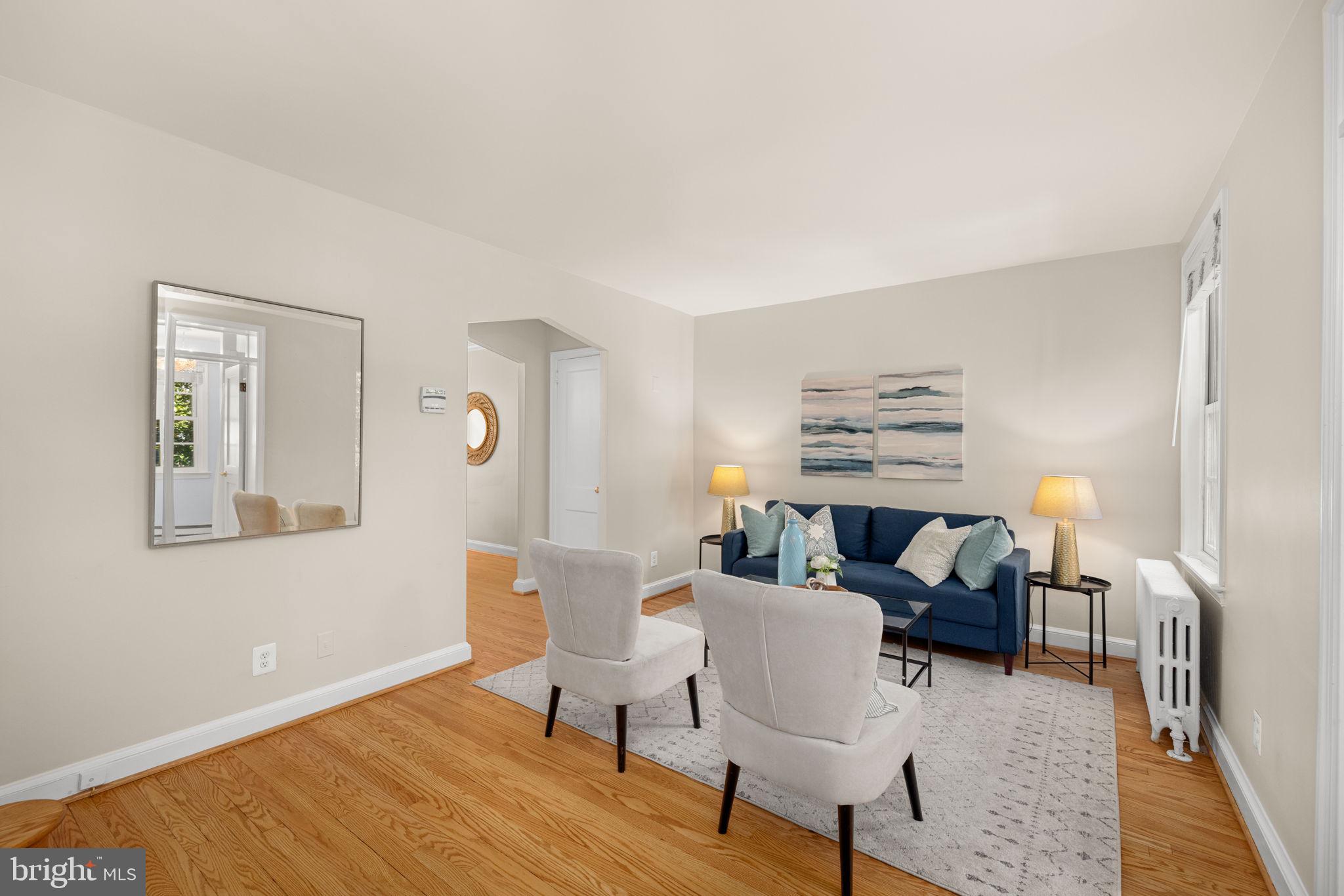 3762 W Street Northwest Washington, DC 20007 - Photo 17 of 41 a living room with furniture and wooden floor
