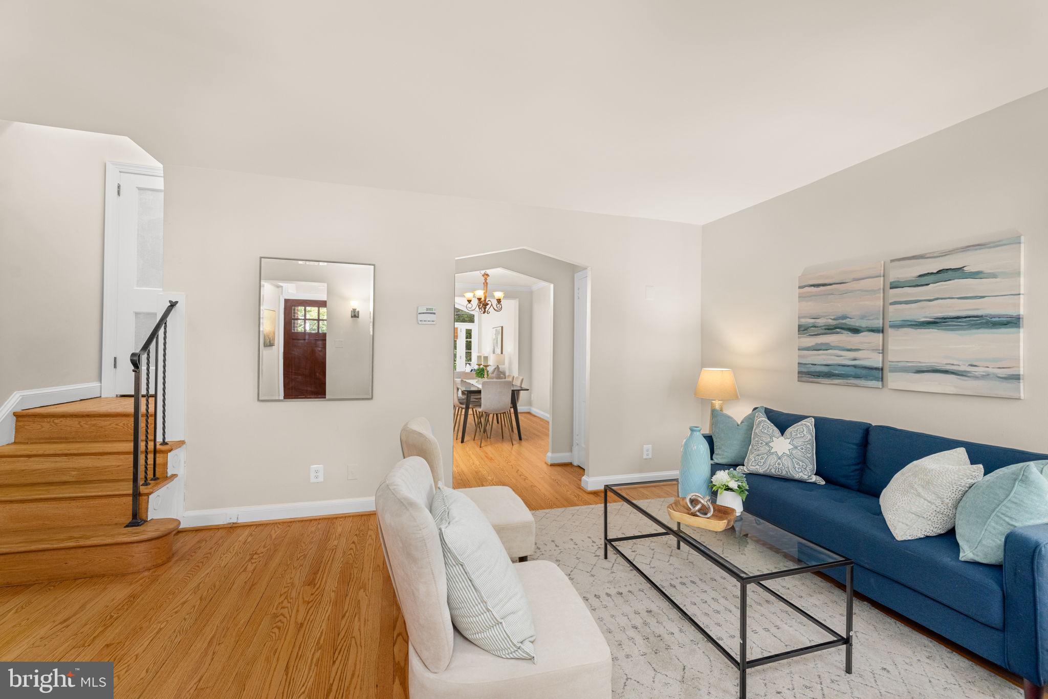 3762 W Street Northwest Washington, DC 20007 - Photo 18 of 41 a living room with furniture and wooden floor