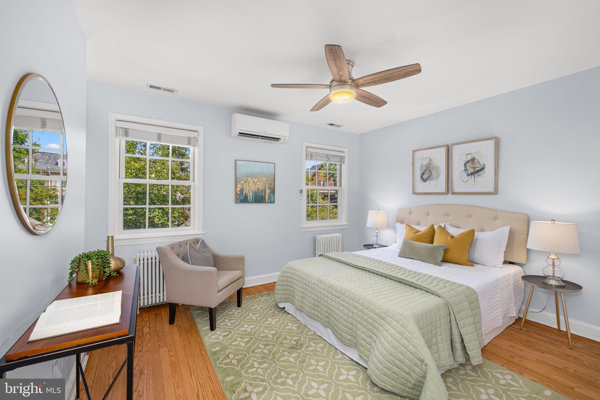 3762 W Street Northwest Washington, DC 20007 - Photo 21 of 41 a bedroom with a bed a couch and a window