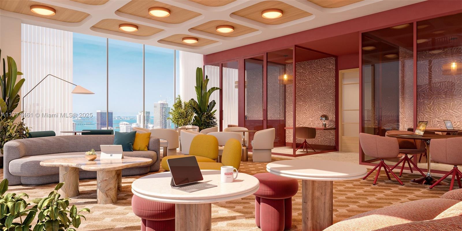 690 Southwest 1st Avenue, Unit 3906 Miami, FL 33130 - Photo 12 of 23 a living room with furniture a large window and a table