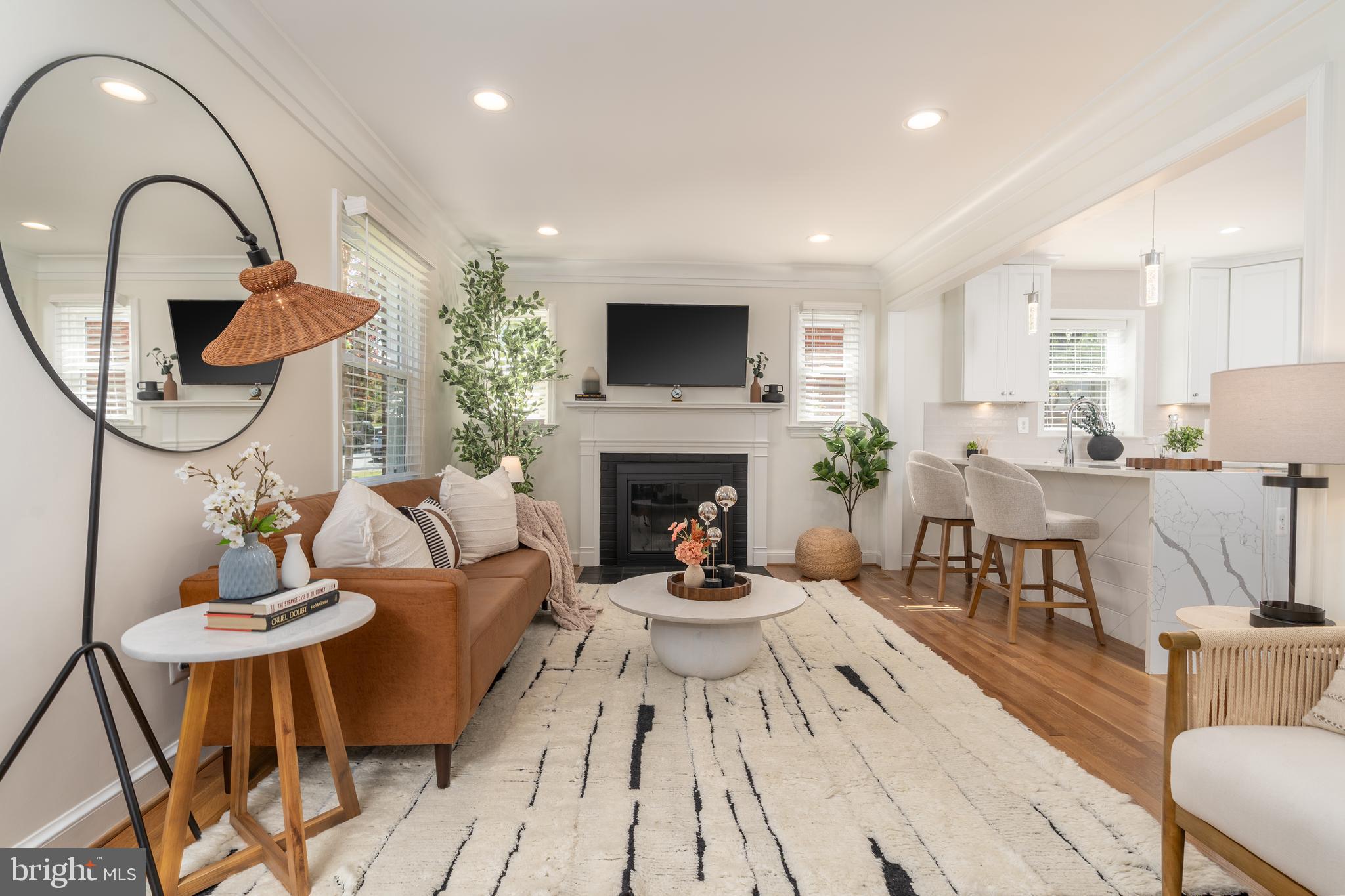 1807 August Drive Silver Spring, MD 20902 - Photo 2 of 45 Living room w/ wood burning fireplace