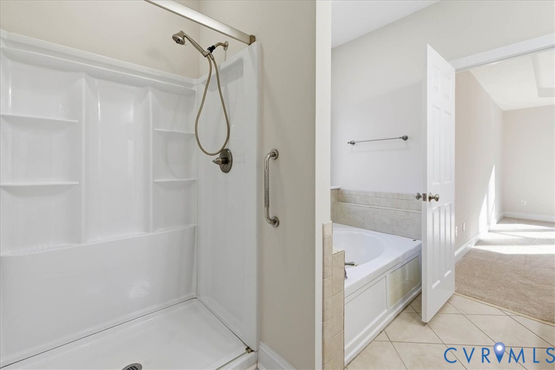 11891 Old Stage Road Prince George, VA 23875 - Photo 18 of 38 primary bath with stand up shower and large tub