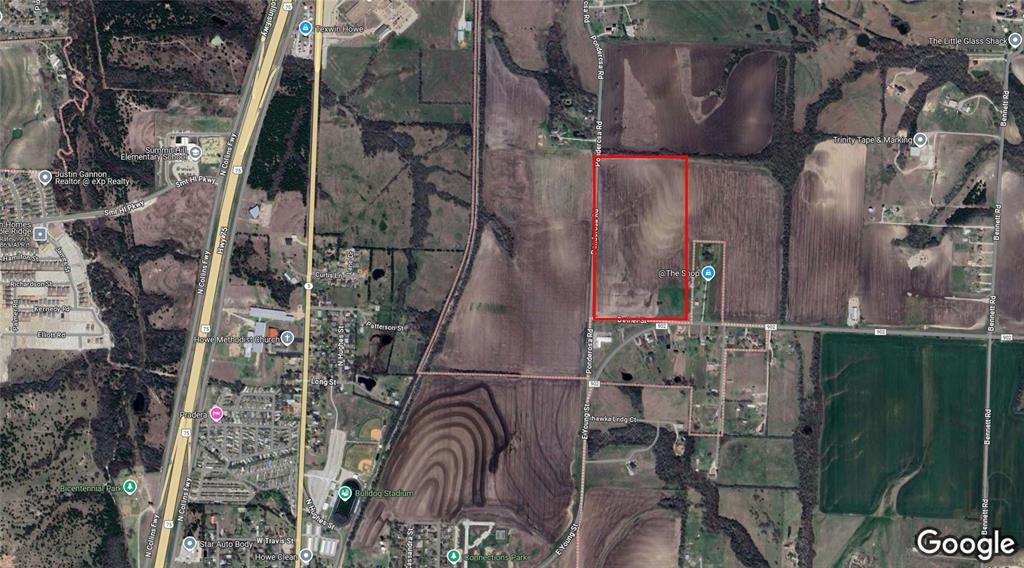 One Ponderosa Road Howe, TX 75459 - Photo 4 of 4 Aerial view of property's location with property boundaries highlighted