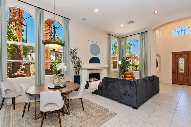 a living room with furniture or couch and a window