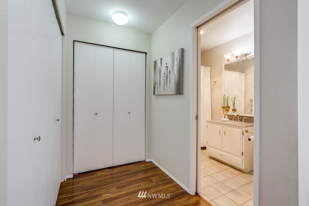 555 Prospect Street, Unit 3 Seattle, WA 98109 - Photo 16 of 23 a view of bathroom with a mirror a sink and a mirror