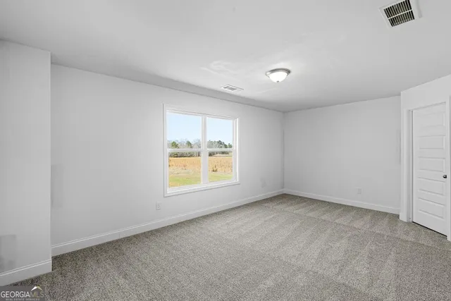 an empty room with a window