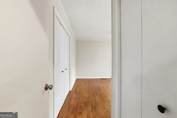 a view of a house with wooden floor