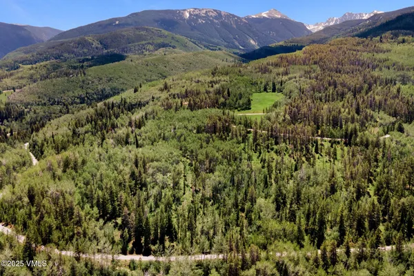 a view of a lush green hillside and houses