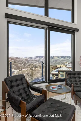 a view of a glass door