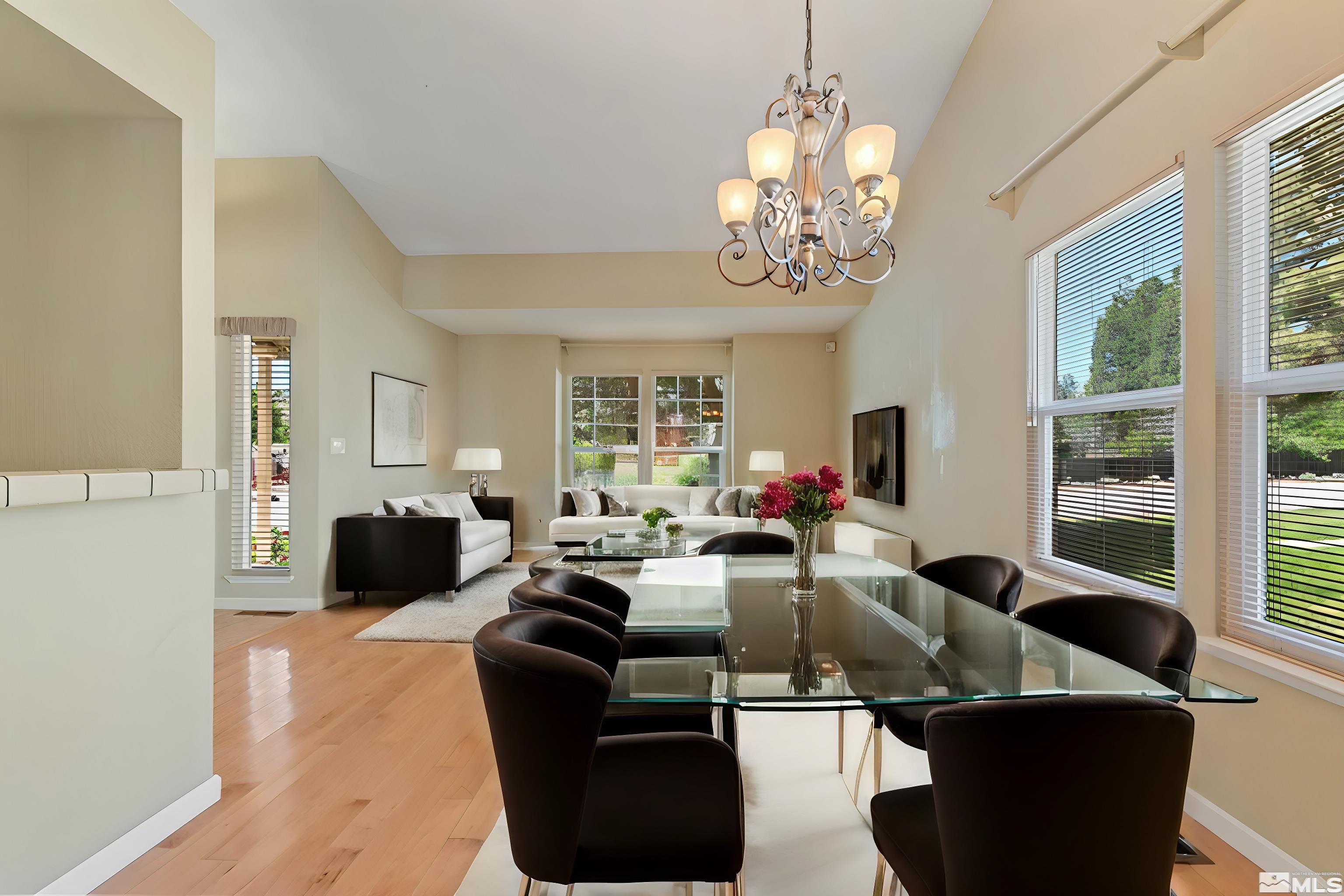 575 Cliff View Drive Reno, NV 89523 - Photo 14 of 33 a living room with furniture and a chandelier