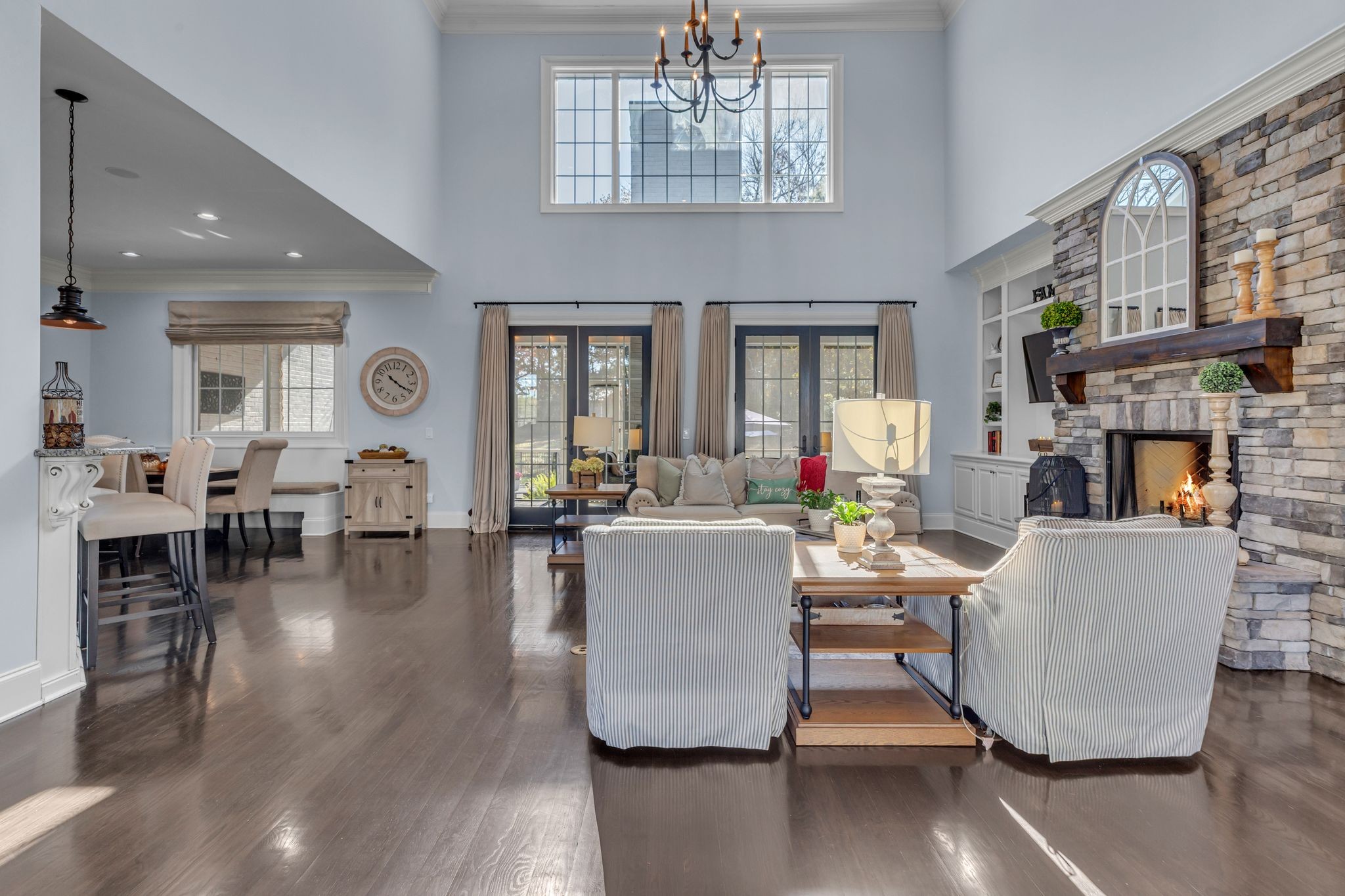 7167 Williams Road Christiana, TN 37037 - Photo 12 of 53 a living room with fireplace furniture and a wooden floor