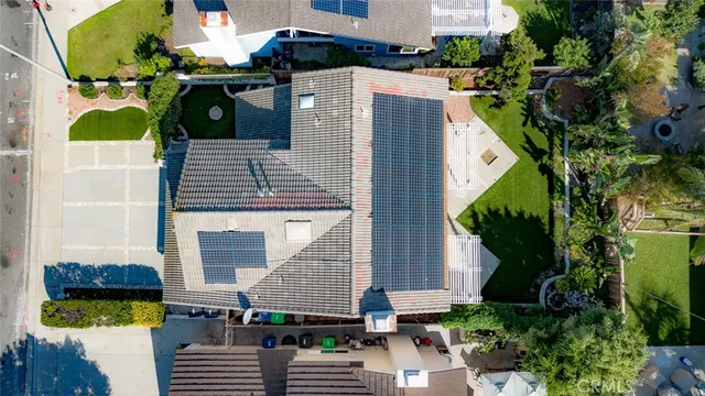 an aerial view of multiple houses