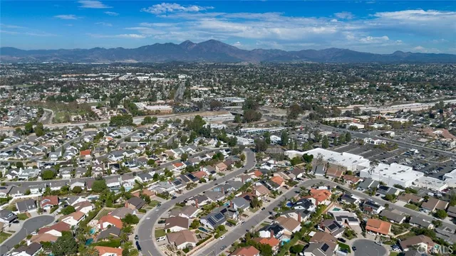 a view of city and mountain
