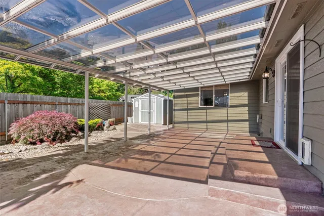 a outdoor space view with a sitting space