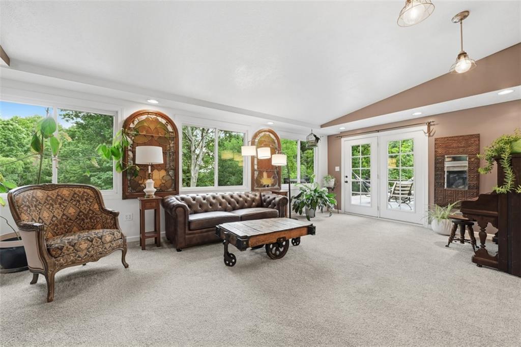 5380 Hardt Road Gibsonia, PA 15044 - Photo 12 of 49 3 large windows overlook the sprawling yard and allow the best views of the stunning morning sunrise. French doors lead to the oversized back deck.